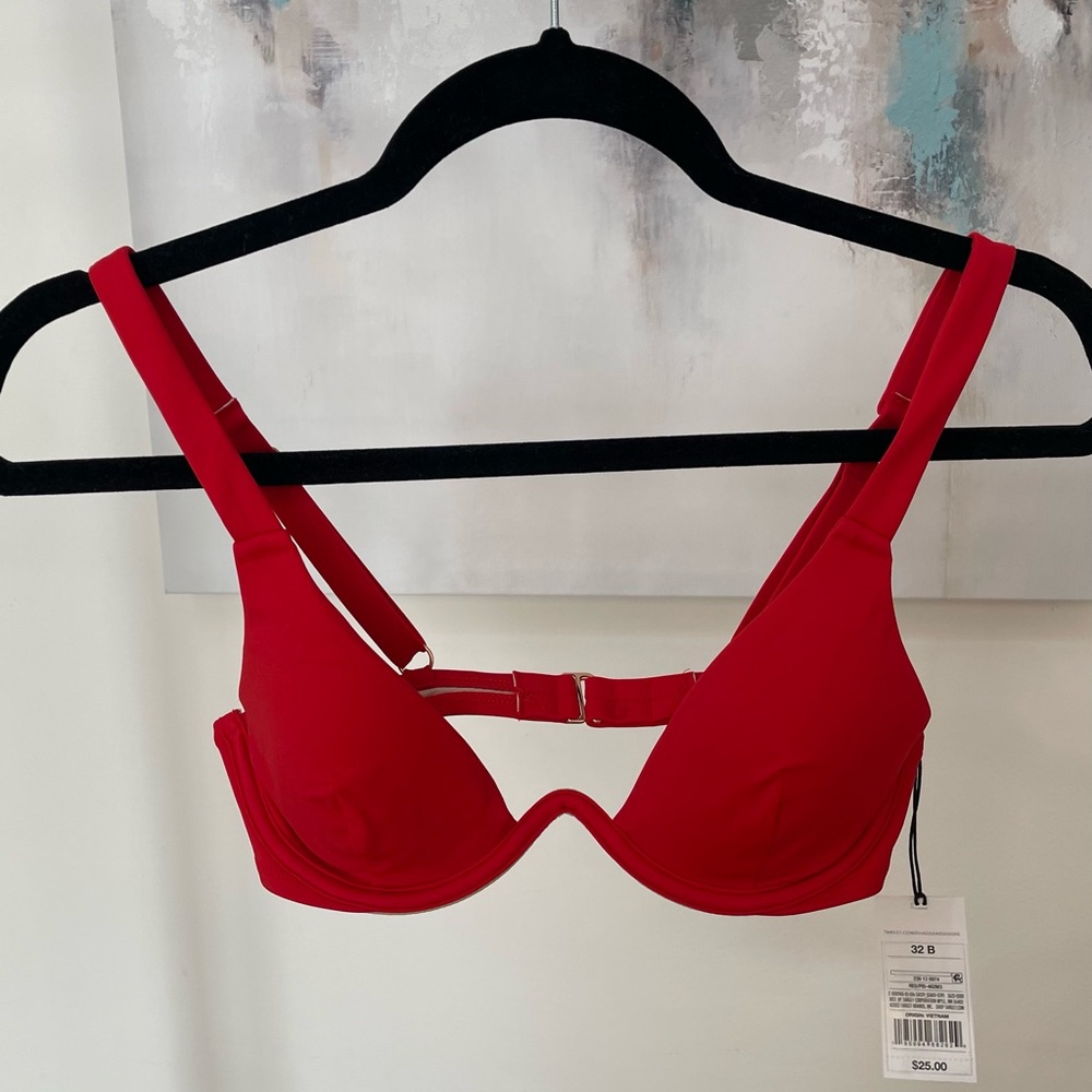 Shade & Shore Red Bikini Top